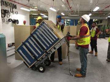 Moving Auto Parts Cabinets