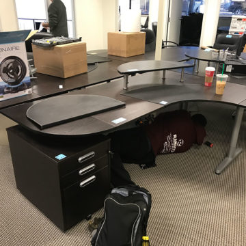 Installing desk parts