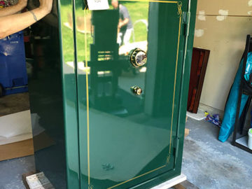 Our team is on site and ready to transport this safe!