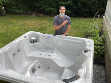 Hot tub moved