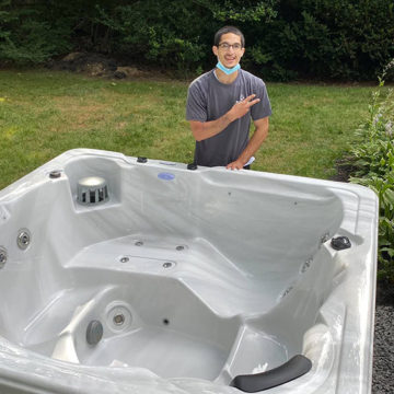 Hot tub moved