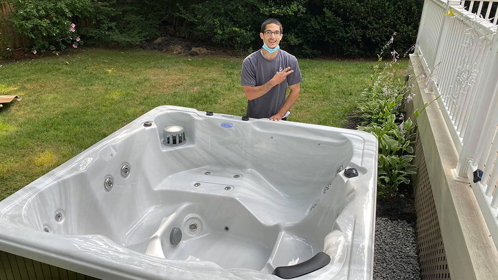 Hot tub moved